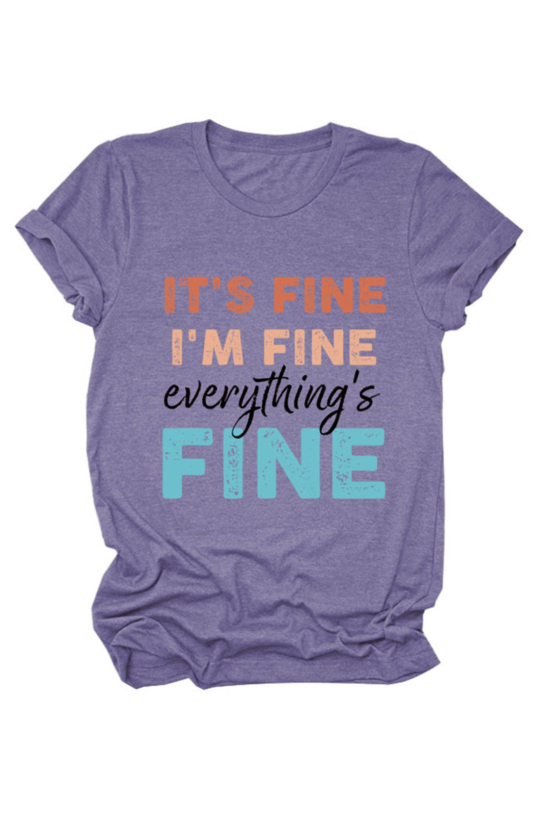 It's Fine I'm Fine Printed T-shirt White · L