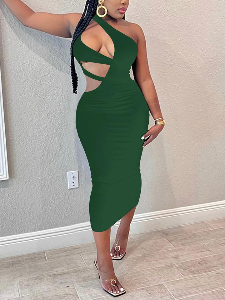 Cutout Bodycon Midi Dress White / 2XL