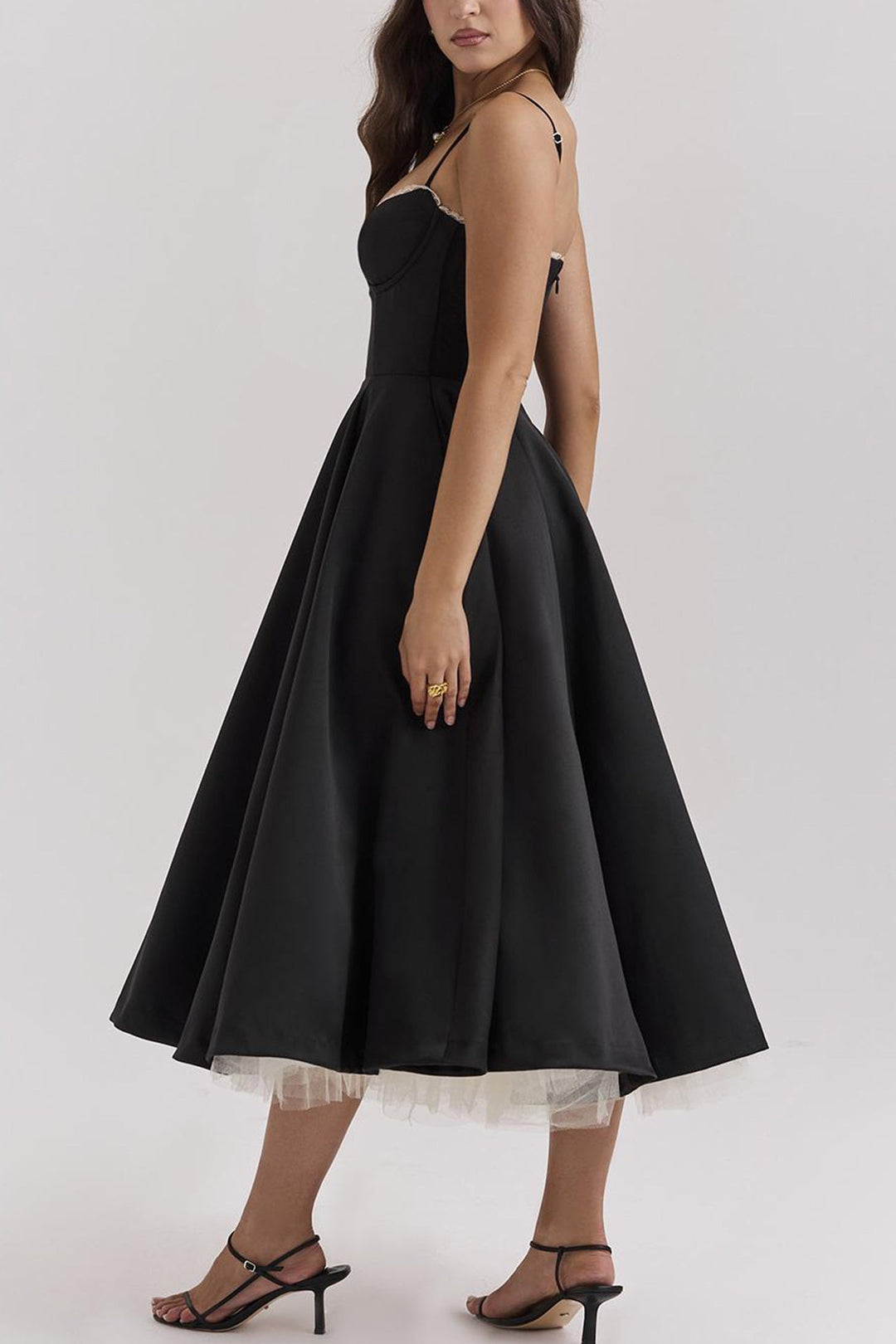 Lacework Mesh Patchwork Cami Dress Pink · XL