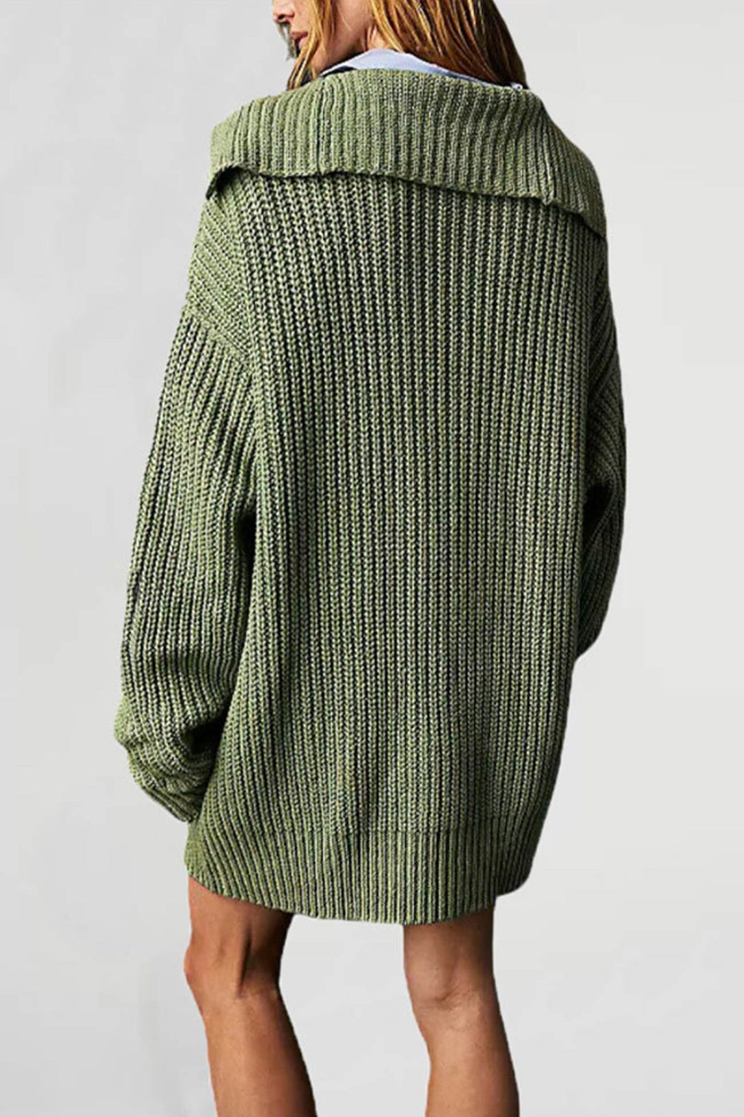 Lapel Single Buckle Mid-length Cardigan Pink · L