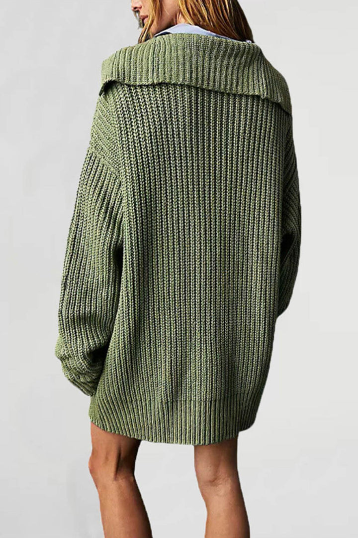 Lapel Single Buckle Mid-length Cardigan Pink · L