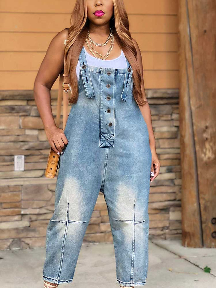 Vintage Denim Overalls Light Blue / L