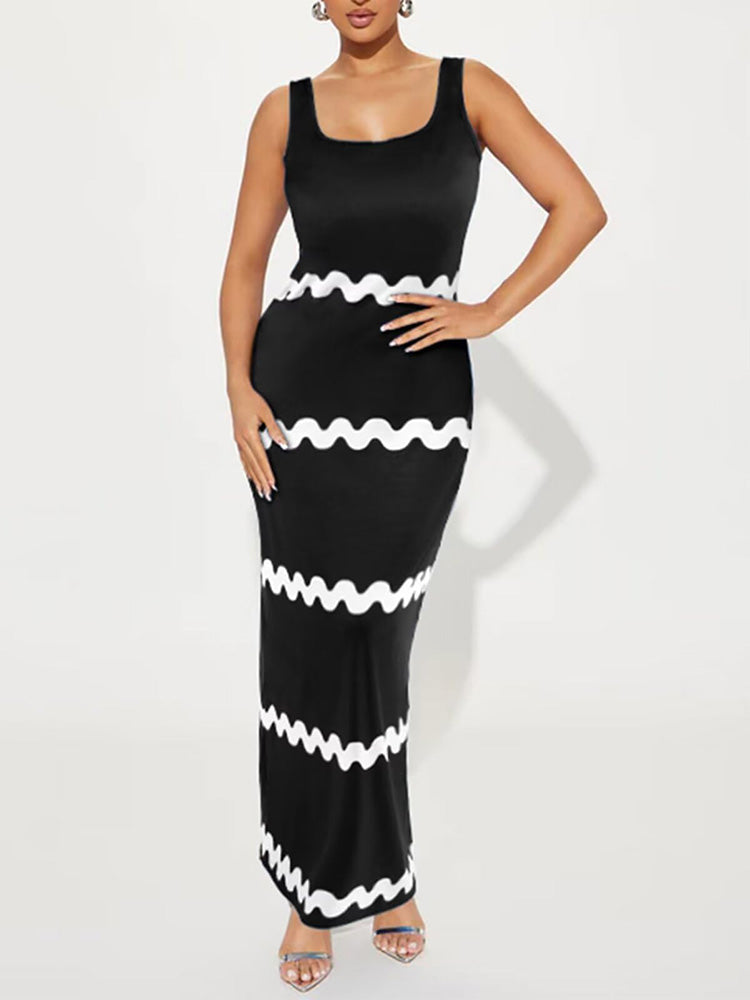 Tank Stripe Bodycon Sundress Stripe / L