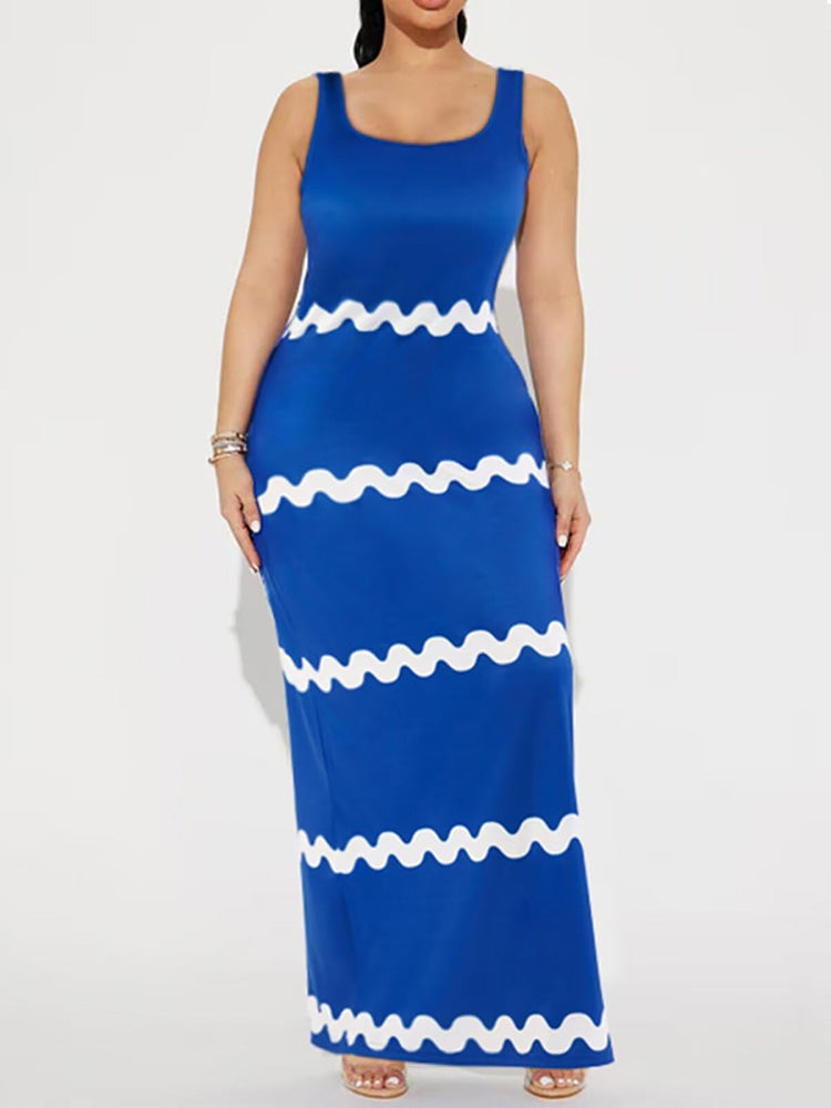 Tank Stripe Bodycon Sundress Stripe / 3XL