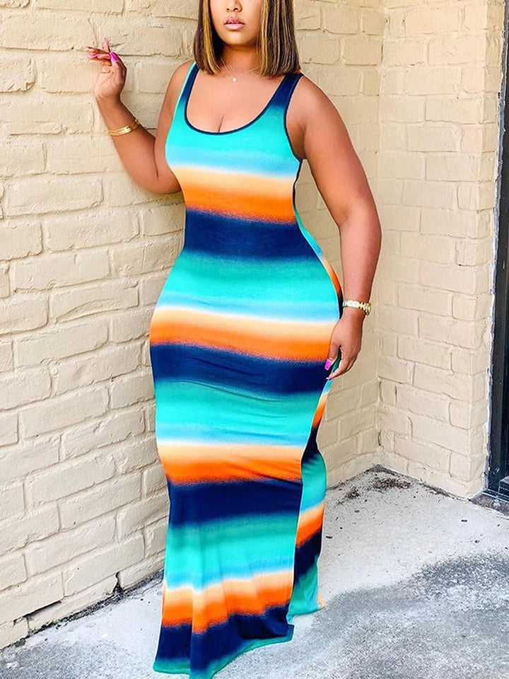 Tank Stripe Bodycon Sundress Stripe / S