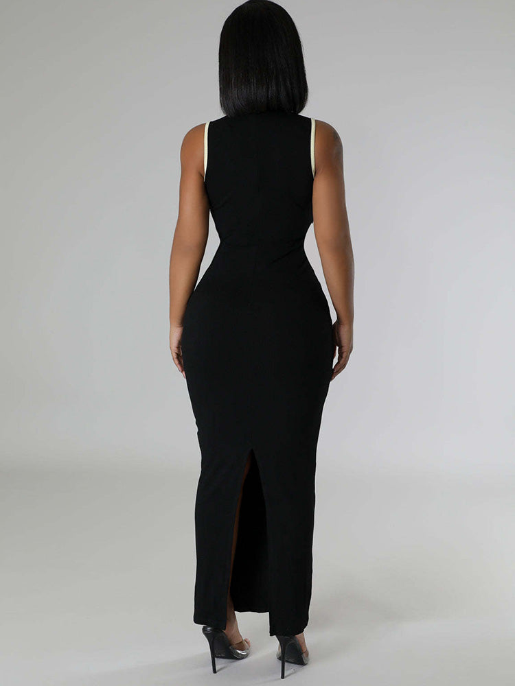 Contour Ribbed Maxi Dress *Black / 2XL