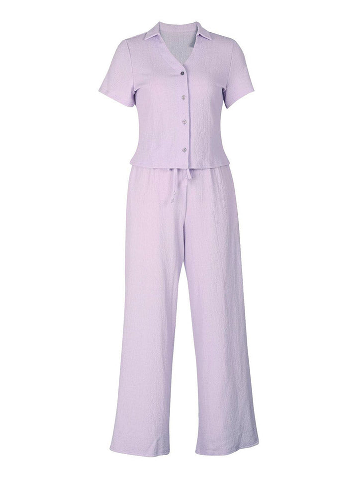 Textured Solid Breeze Set Orange / M