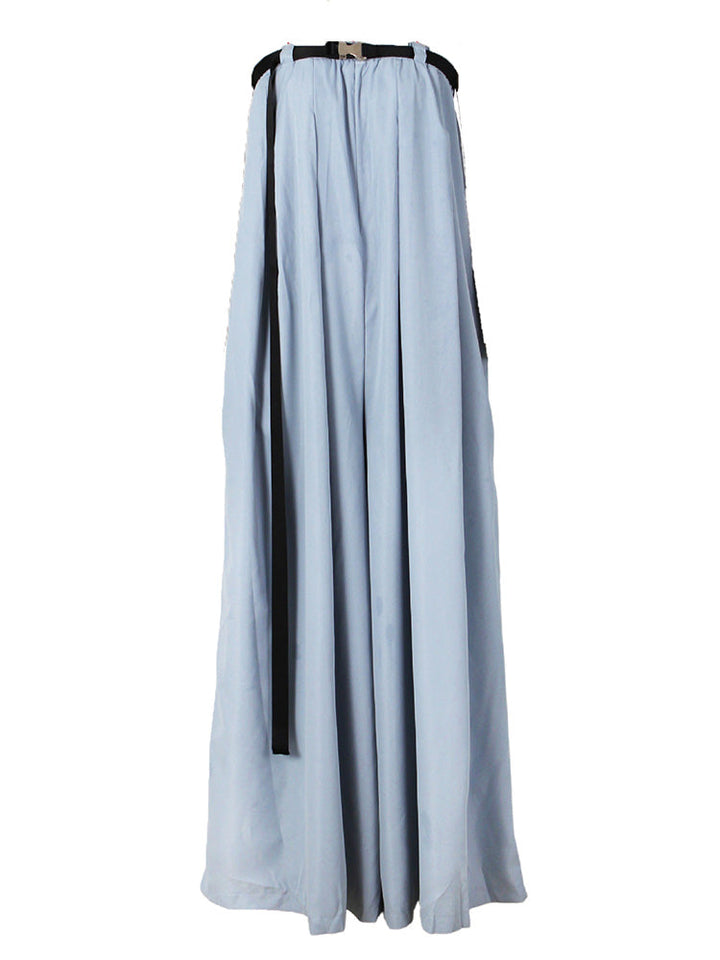 Strapless Loose Jumpsuit With Belt Black / S