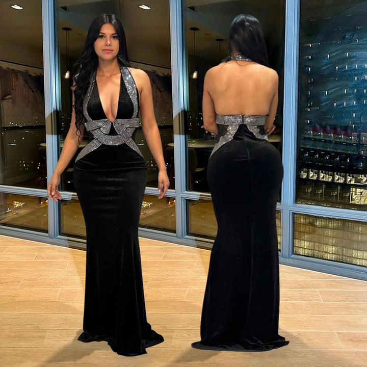 Halter Neck Backless Dress