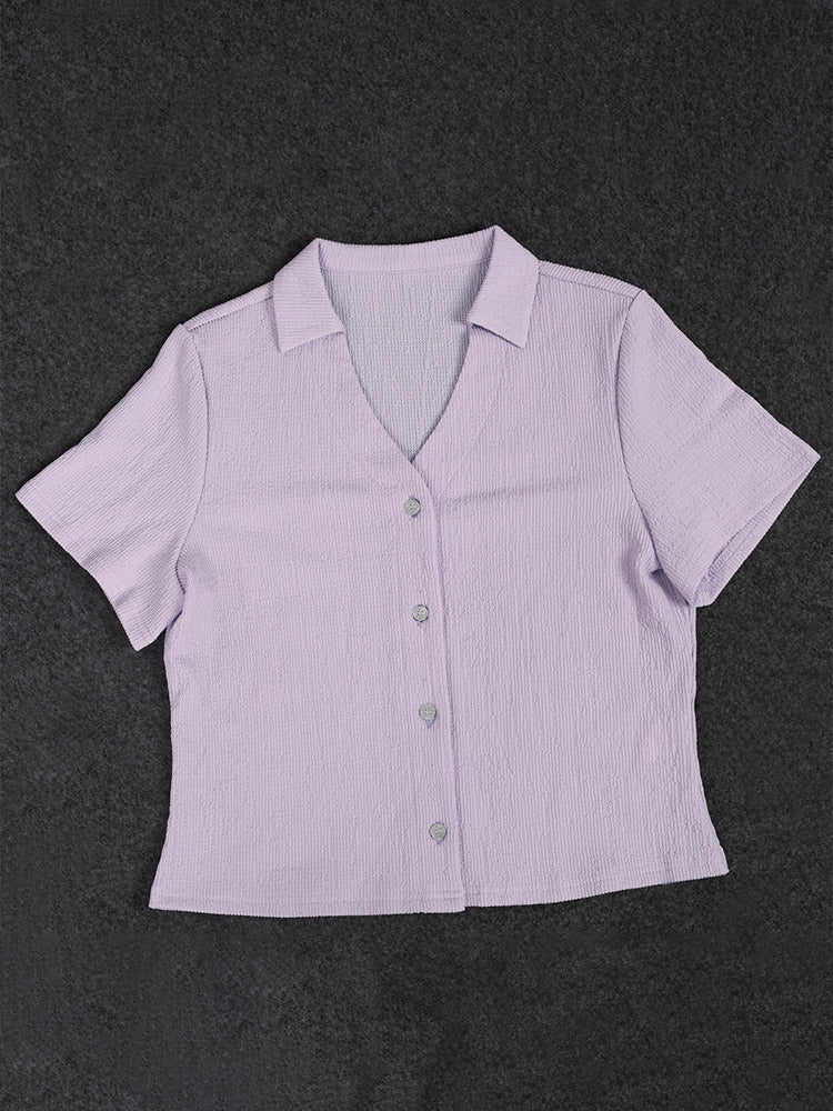 Textured Solid Breeze Set Purple / XL