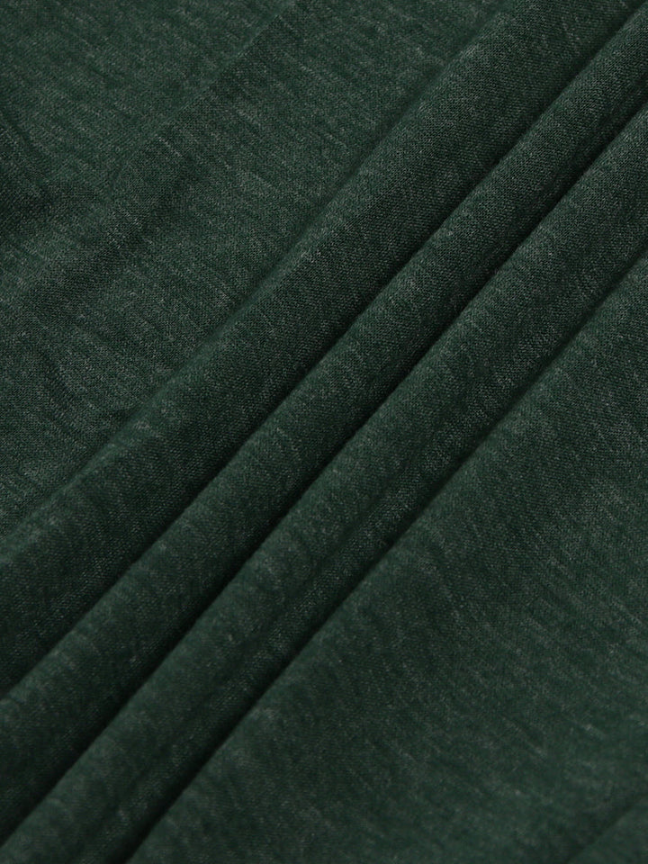 Cotton Fringe Flare Jumpsuit Green / 2XL