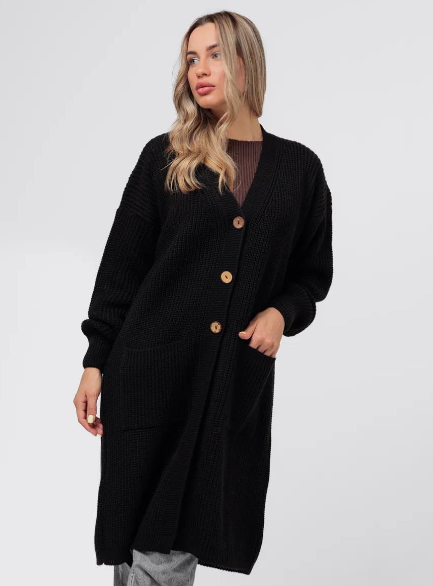 Loose-fitting Knit Cardigan V-Neck