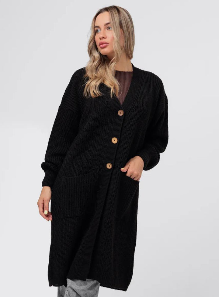 Loose-fitting Knit Cardigan V-Neck