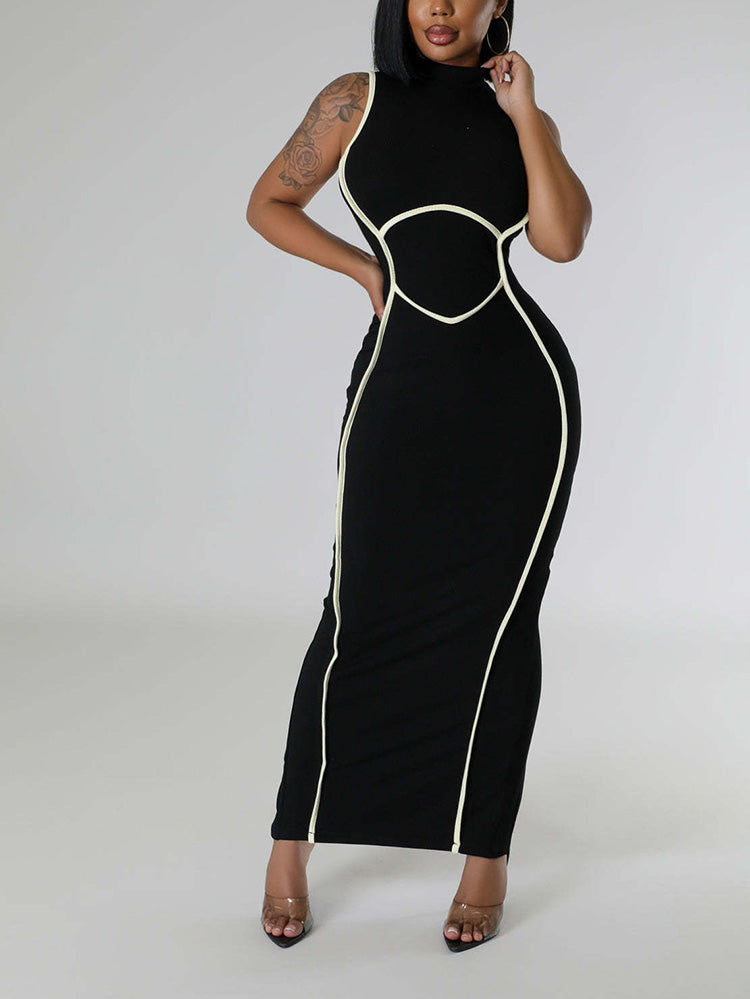 Contour Ribbed Maxi Dress *Black / XL