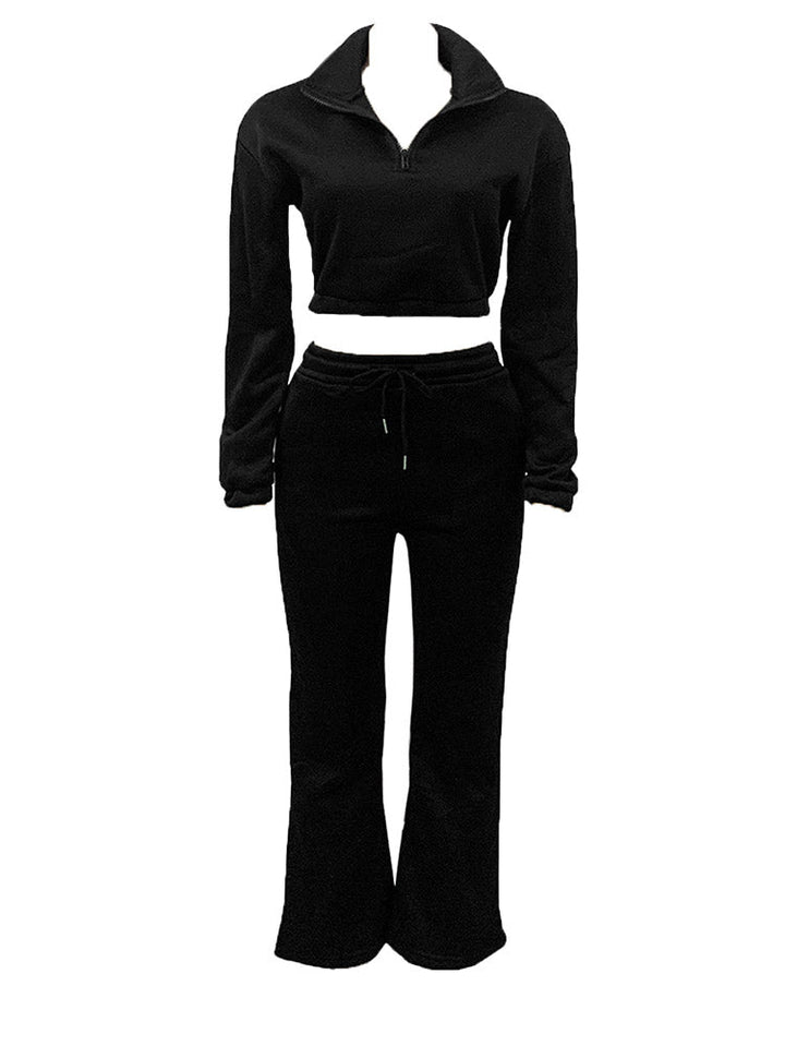 Half Zip Sweatshirt & Jogger Set Green / 2XL