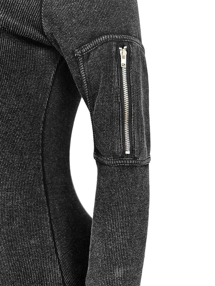 One-Shoulder Washed Jumpsuit *Blue / M