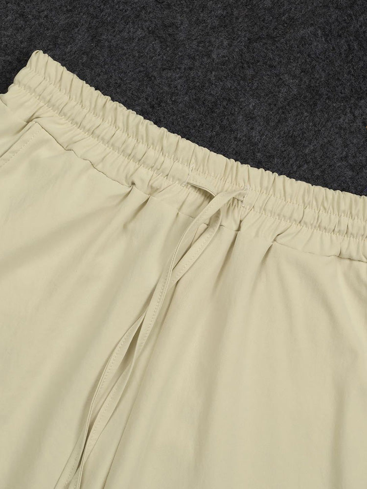 Linen Crop Top & Pants Set Apricot / 2XL