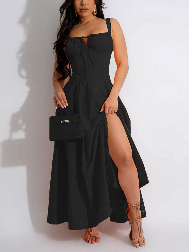 Sleeveless Bustier Sundress Yellow / S