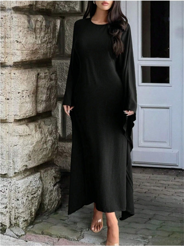 Elegant Solid-Color Long-Sleeve Evening Dresses