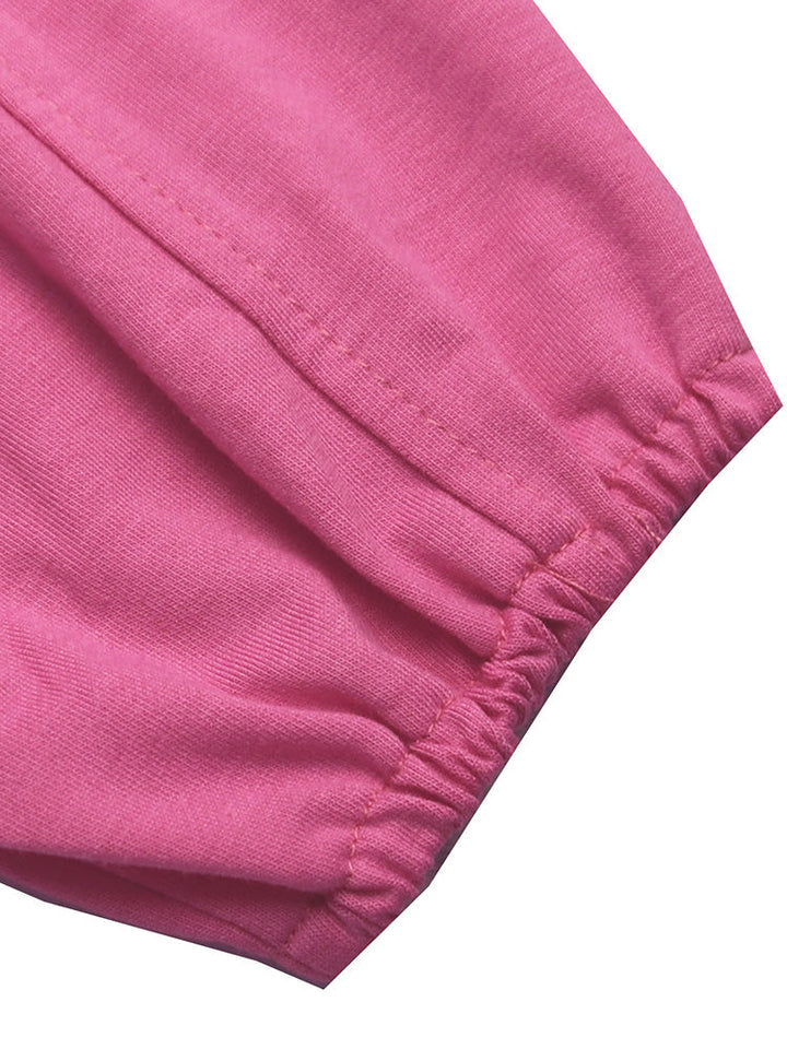 Zipper Crop Top & Leggings Set Rose / L