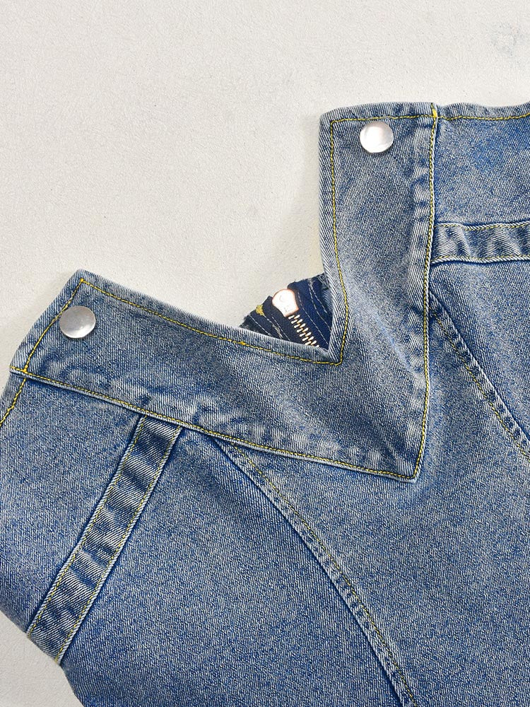 Sweetheart Denim Mini Dress Blue Style2 / M