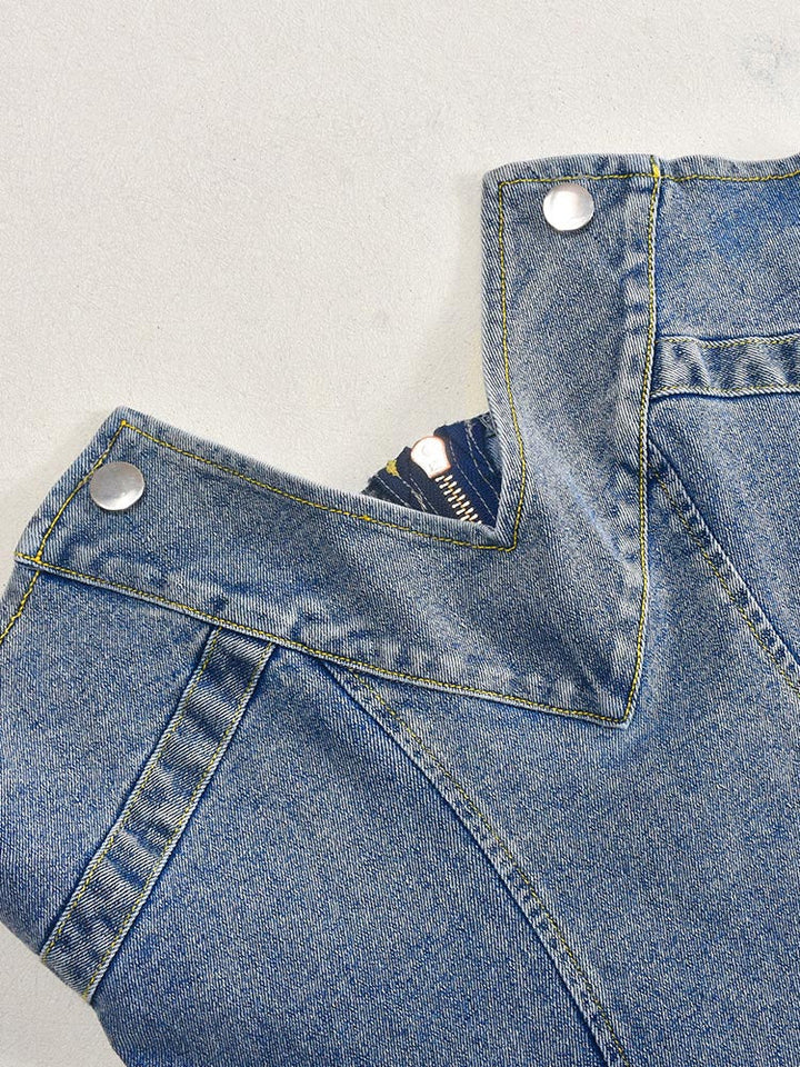 Sweetheart Denim Mini Dress Blue Style2 / M