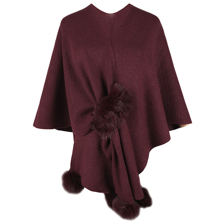 Solid-Color Casual Fringe Shawl Knit Cardigan