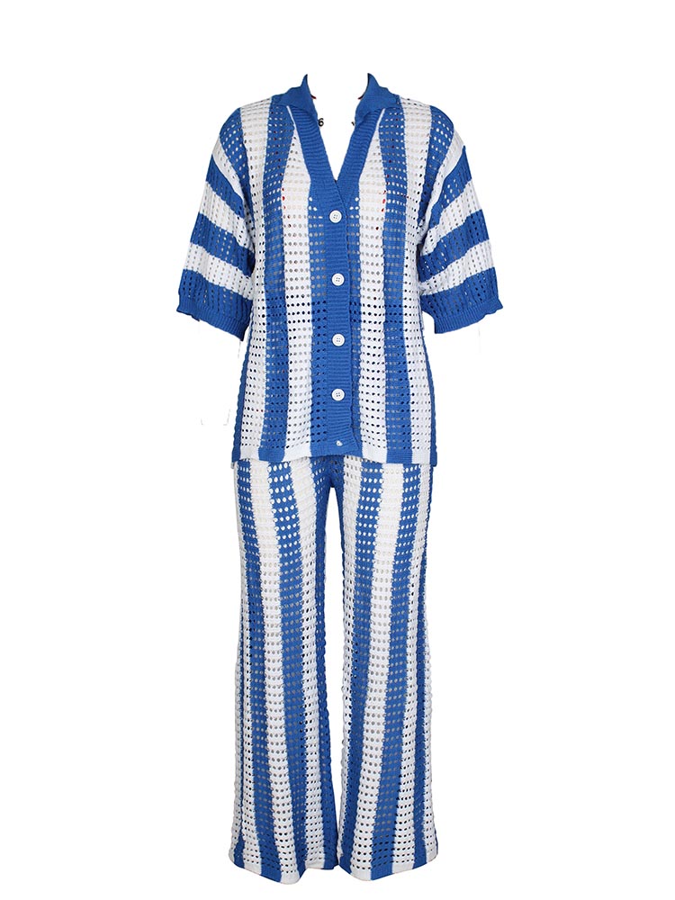 Crochet Pants Set Rose / L