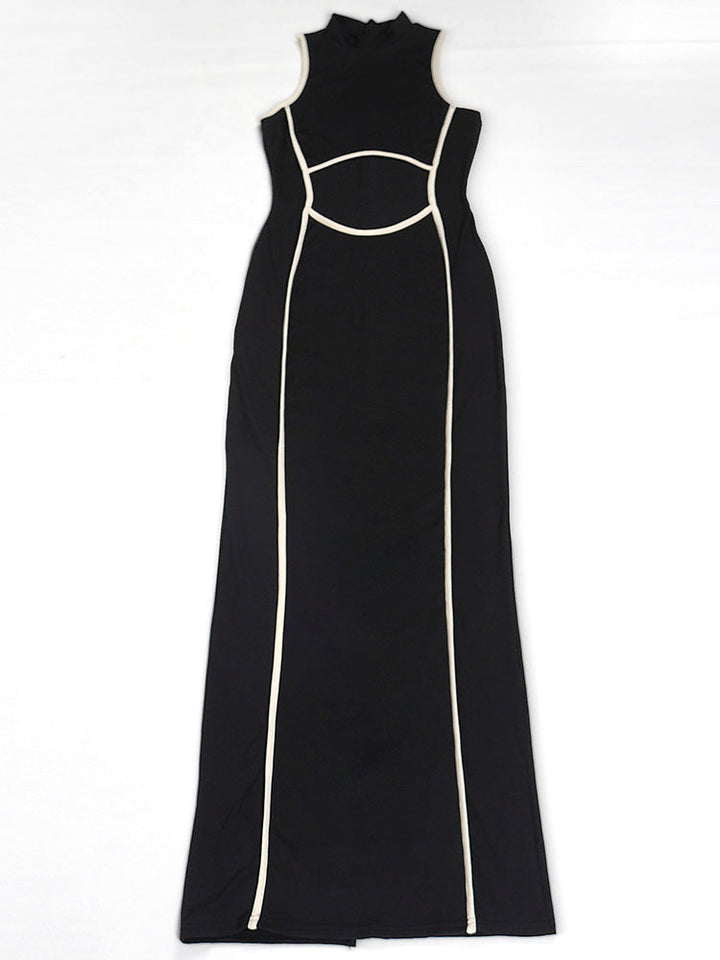 Contour Ribbed Maxi Dress Peach / S