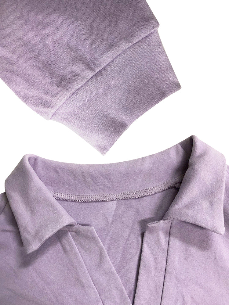 Cozy Sweatshirt & Wide Pants Set Light Blue / XL