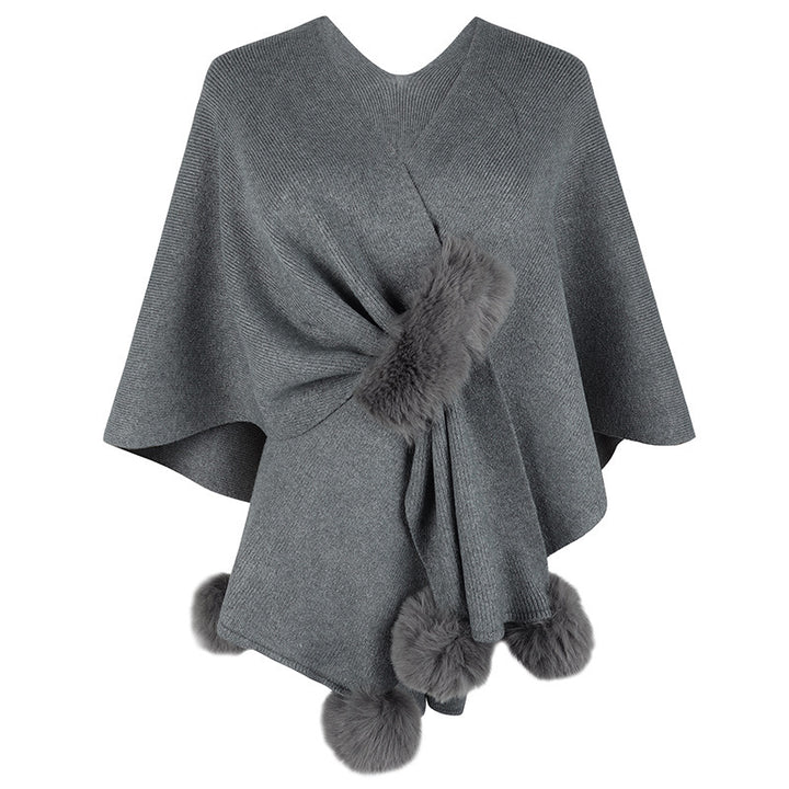 Solid-Color Casual Fringe Shawl Knit Cardigan