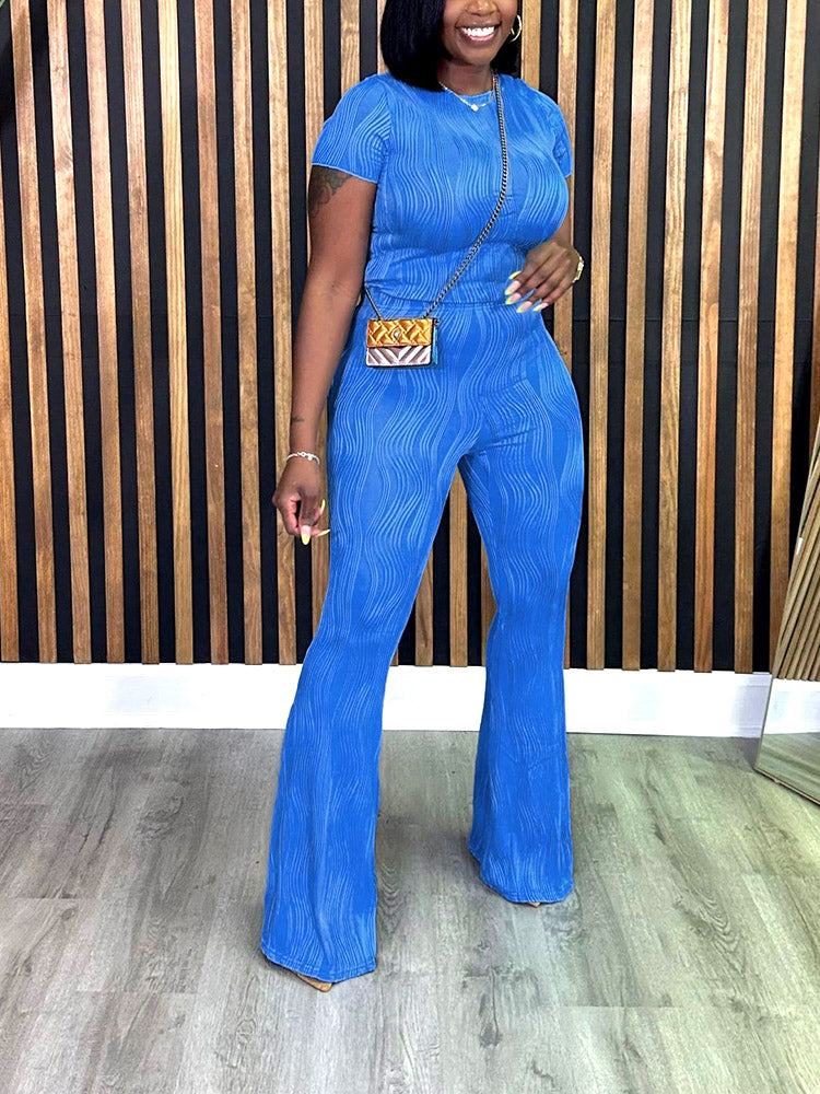Solid Textured Sets Blue / XL