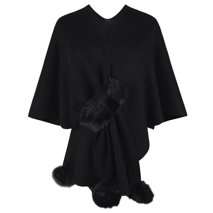 Solid-Color Casual Fringe Shawl Knit Cardigan