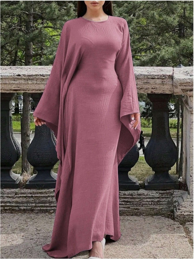 Elegant Solid-Color Long-Sleeve Evening Dresses
