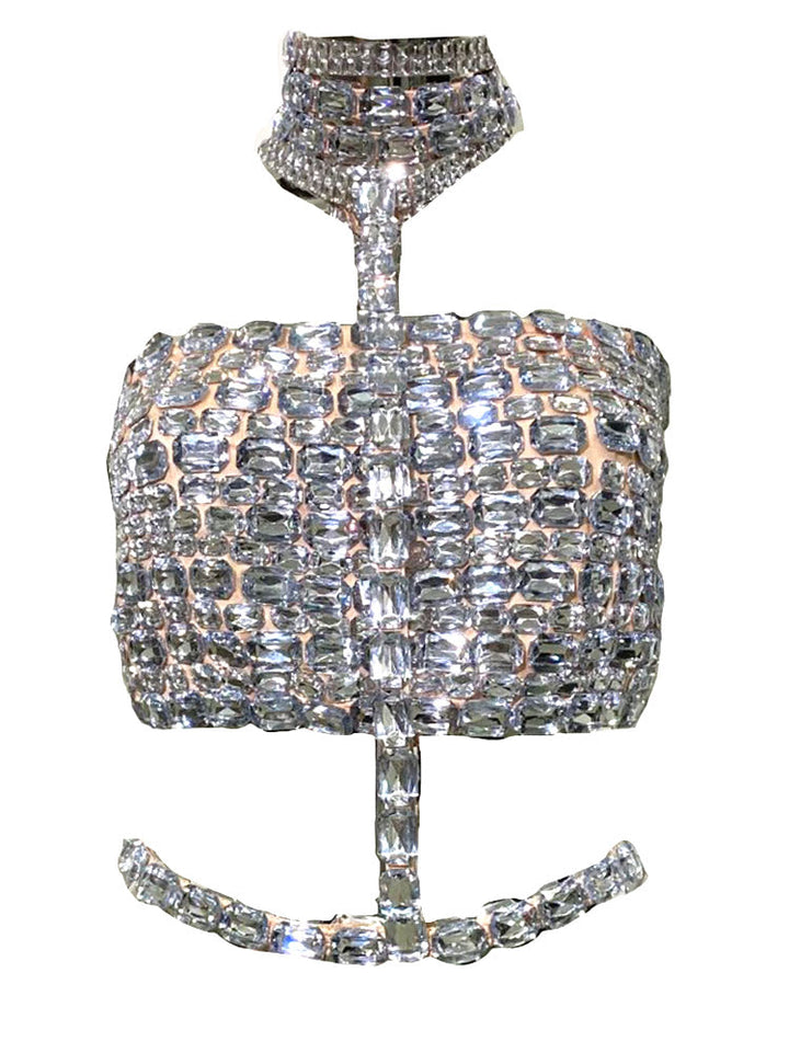 Glamorous Rhinestone Top Black / M