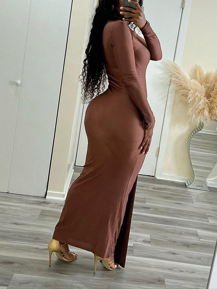 Tie Front Bodycon Dress Red / L
