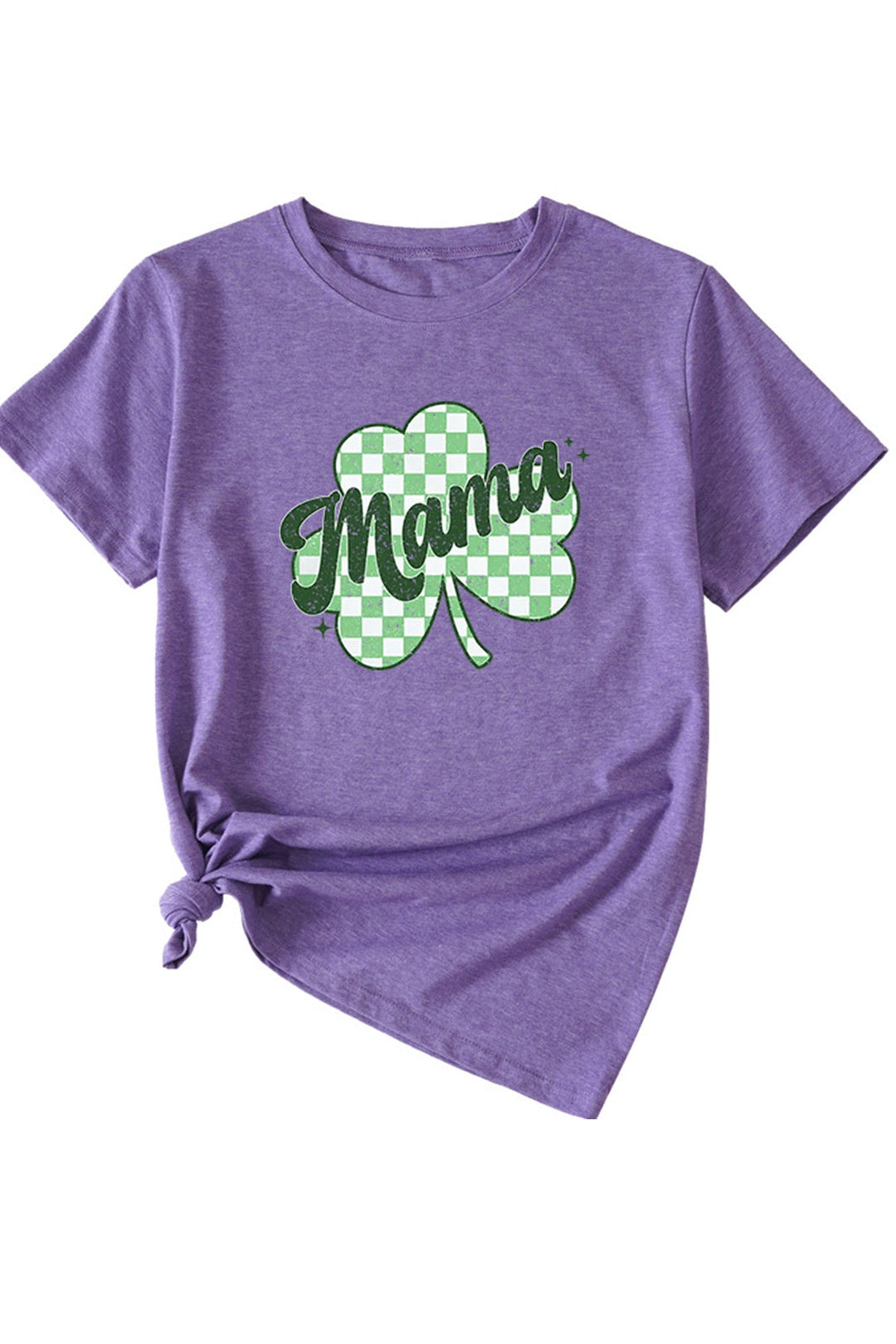 Plaid Clover Graphic T-shirt Green · S