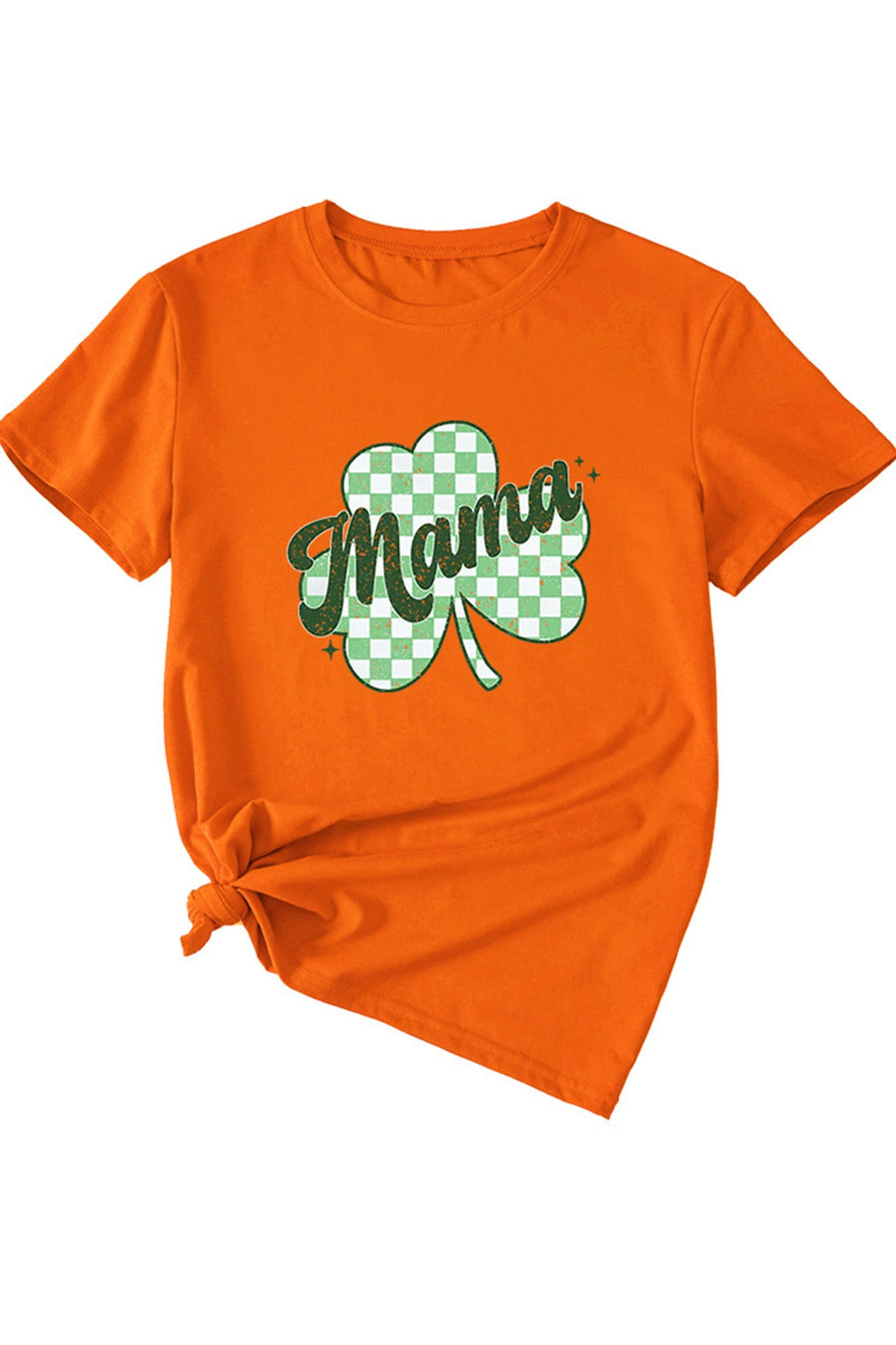 Plaid Clover Graphic T-shirt Green · M