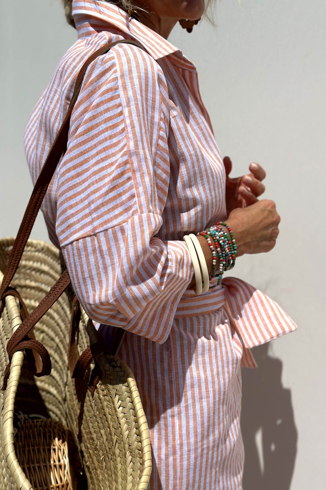 Printed Half Sleeve Shirt Dress Pink · XL