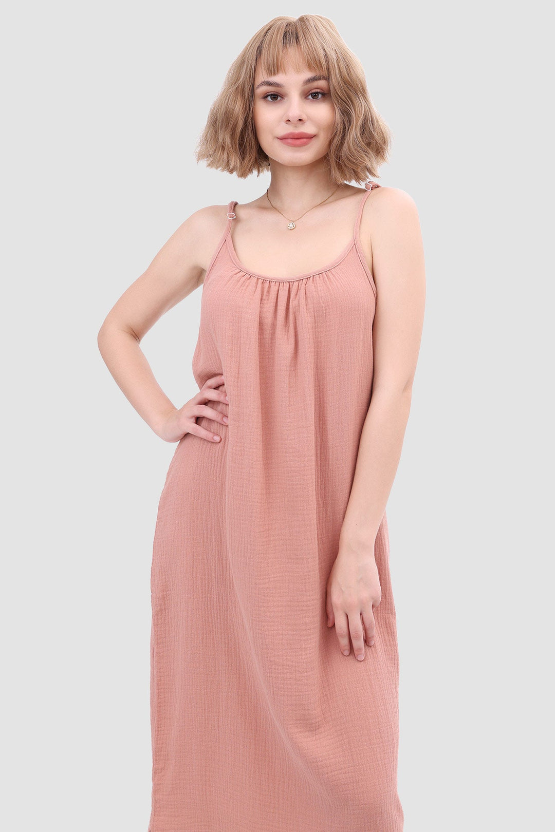 Pure Cotton Suspender Dress Watermelon · M