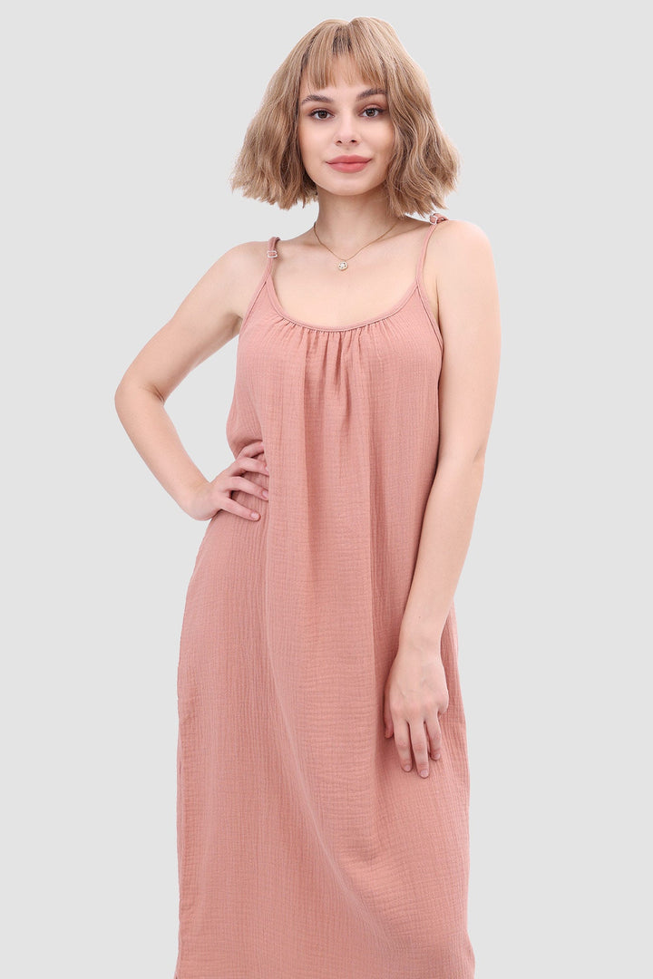 Pure Cotton Suspender Dress Watermelon · M