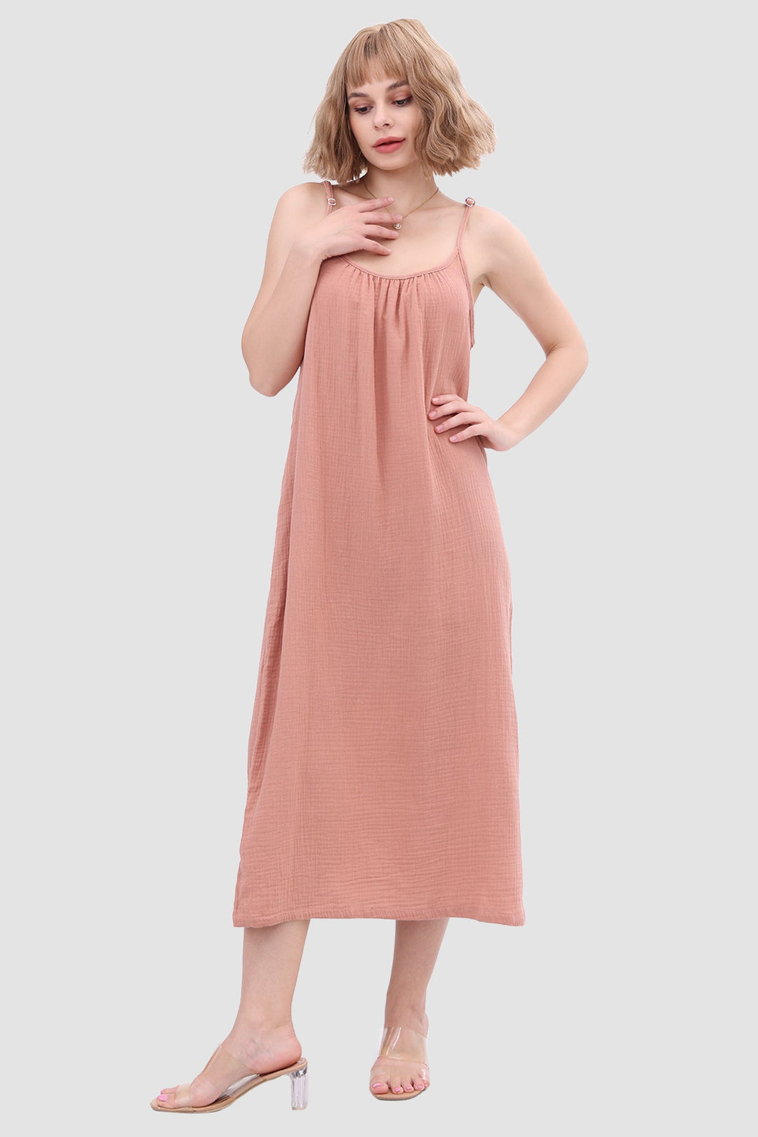 Pure Cotton Suspender Dress Watermelon · L