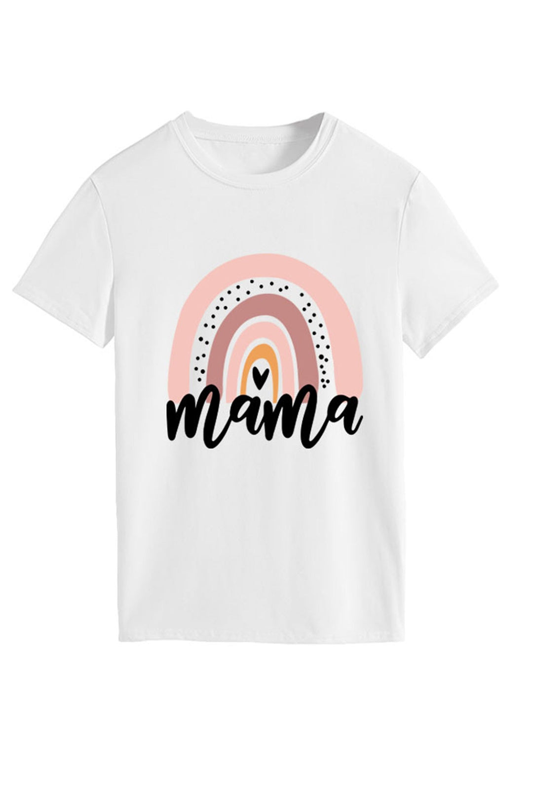 Rainbow Letter Print T-shirt Orange · M