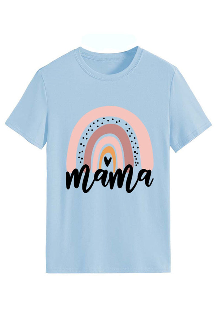 Rainbow Letter Print T-shirt Orange · XL