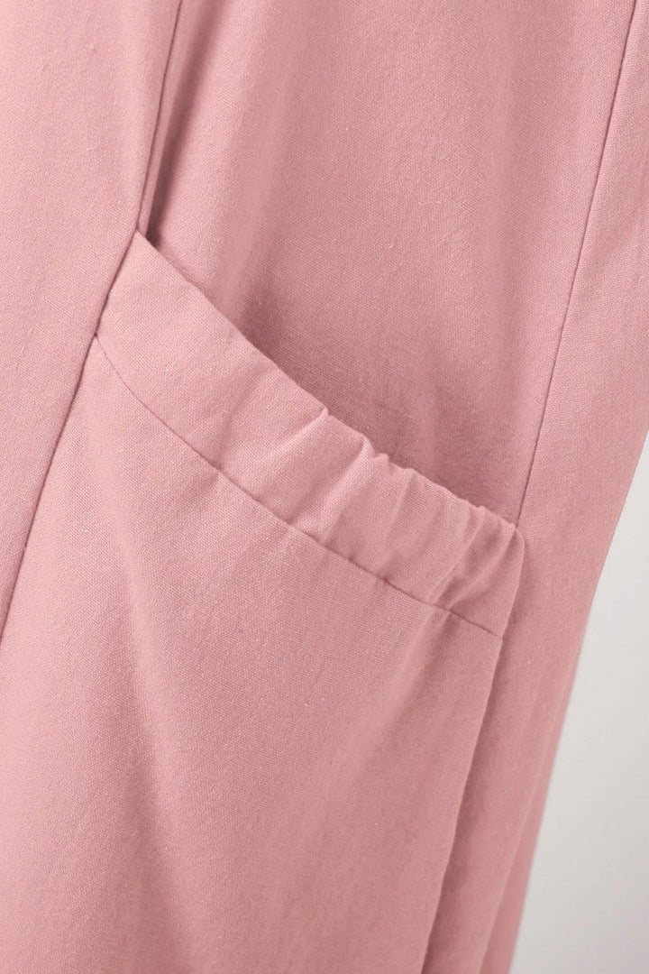 Solid Color Pocket Tank Dress Purple · 2XL