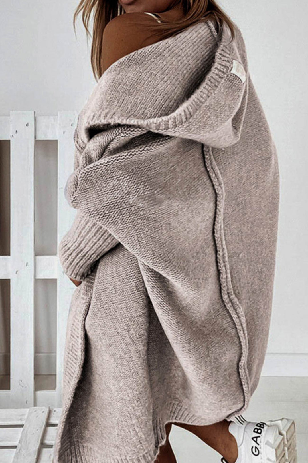 Solid Open Front Hoodie Cardigan Pink · M