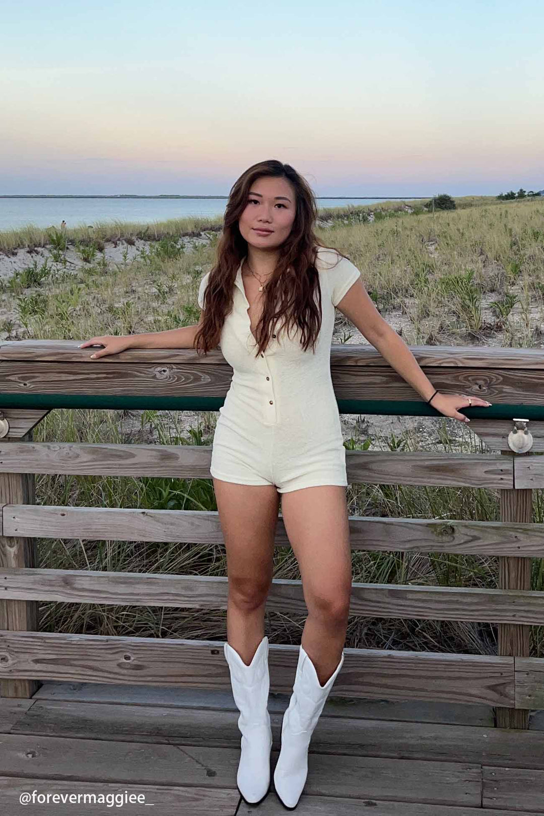 Solid Color Button Lapel Short Sleeve Rompers Brown · M