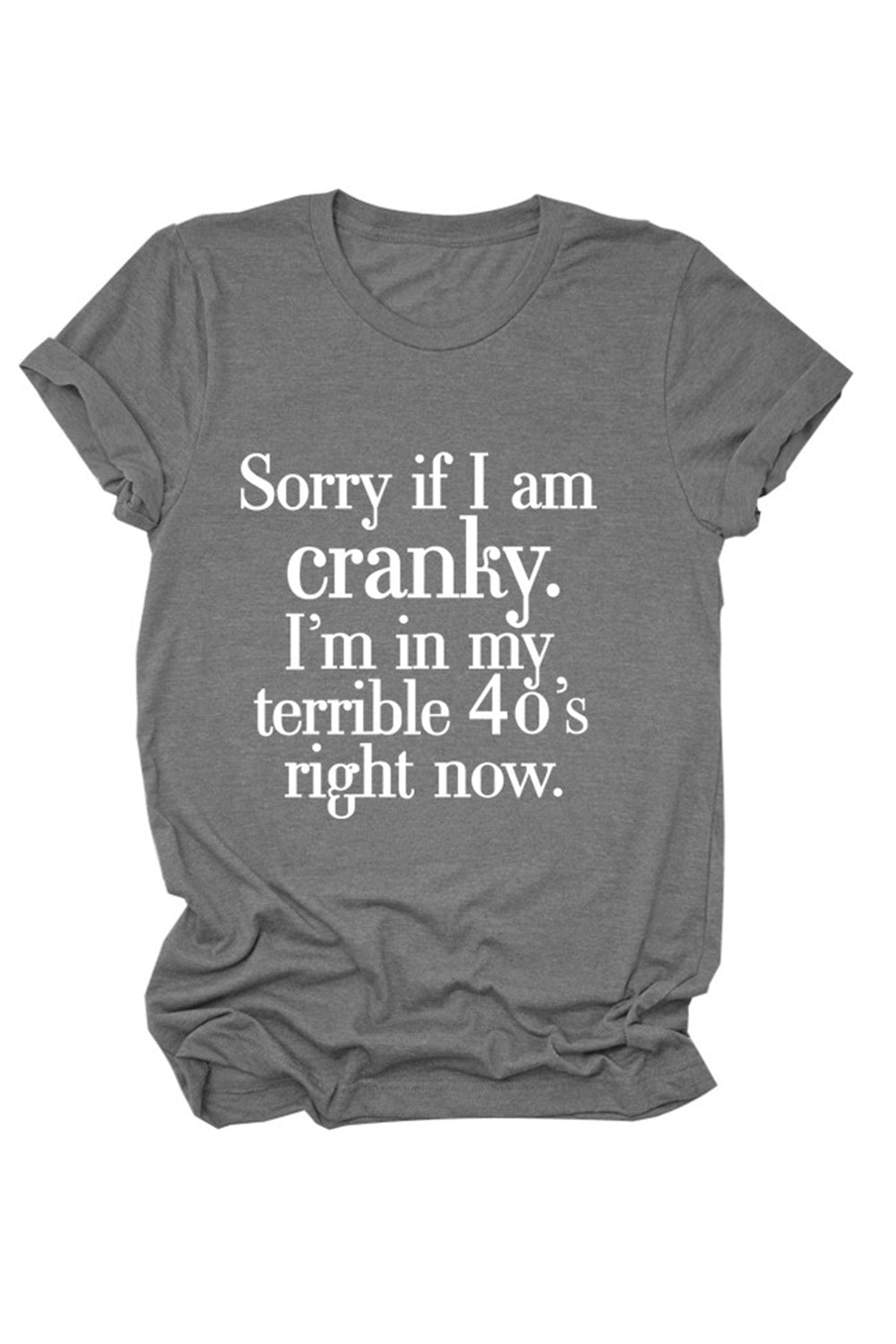Sorry If I Am Cranky Printed T-shirt Light Blue · M