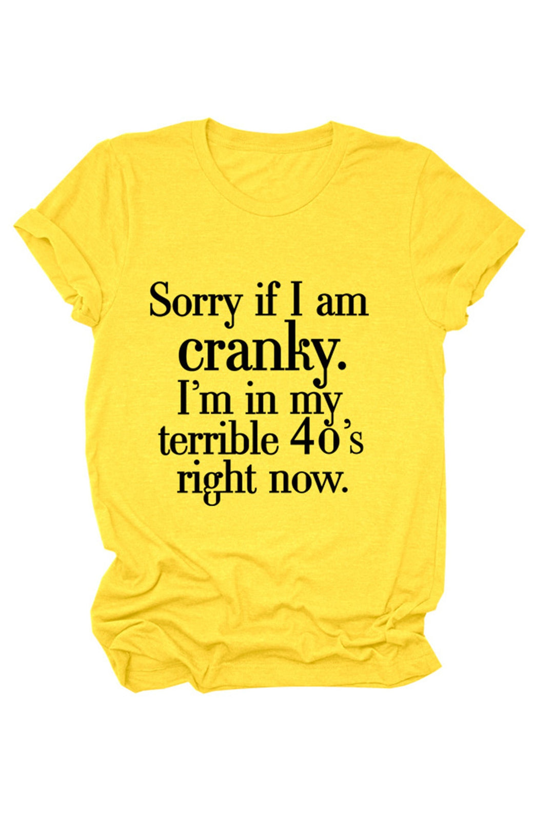 Sorry If I Am Cranky Printed T-shirt Light Blue · S