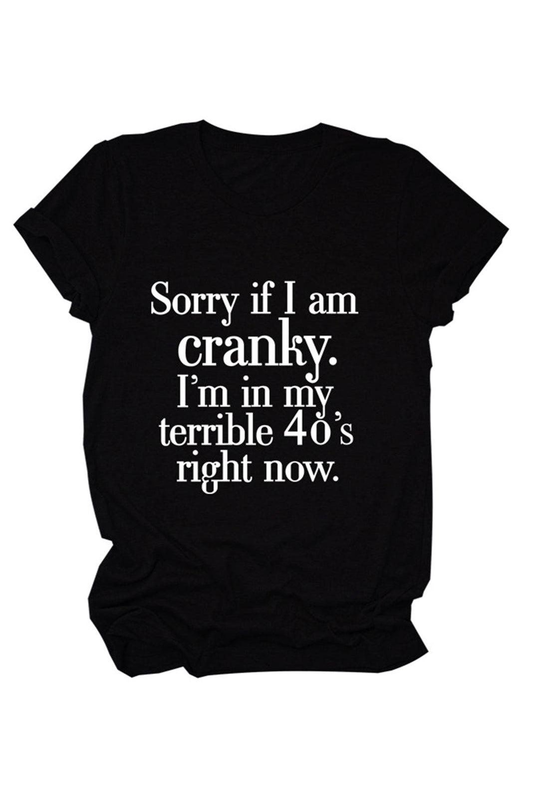 Sorry If I Am Cranky Printed T-shirt Light Blue · 2XL
